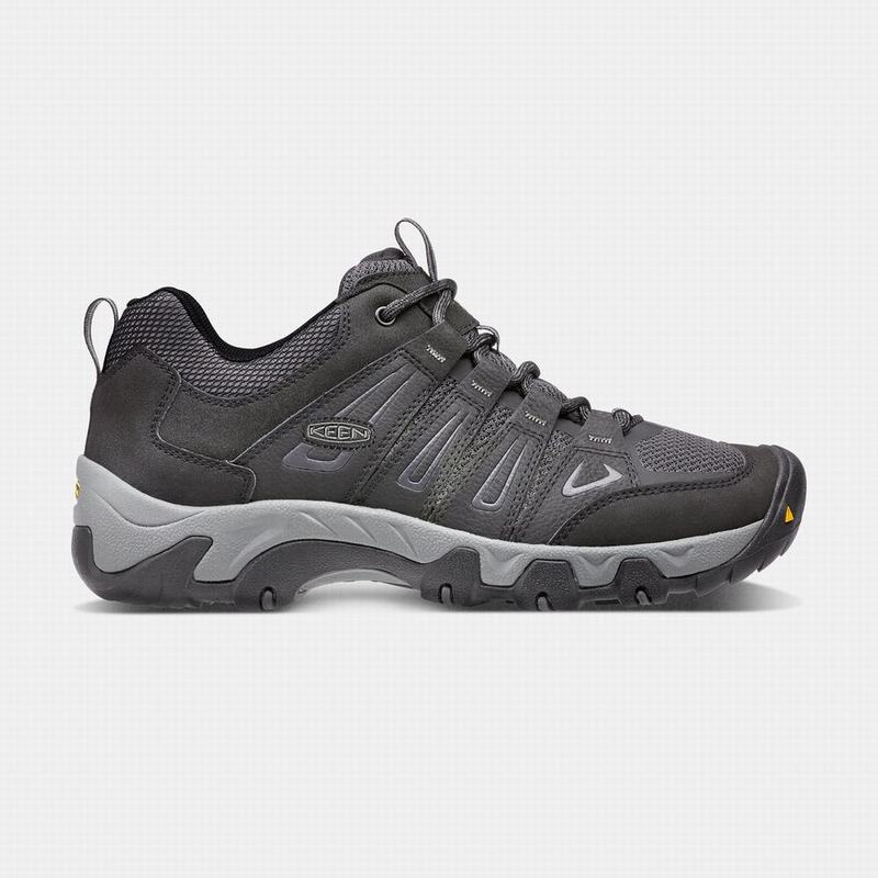 Zapatos Trekking Keen Oakridge Para Hombre Grises/Negros - Zapatos Keen Mexico (963482-ISW)